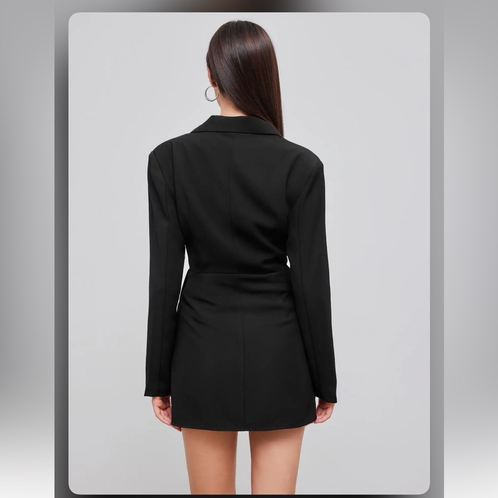 Cider COLLAR SOLID BUTTON MINI DRESS S AR8-10 - Picture 11 of 13